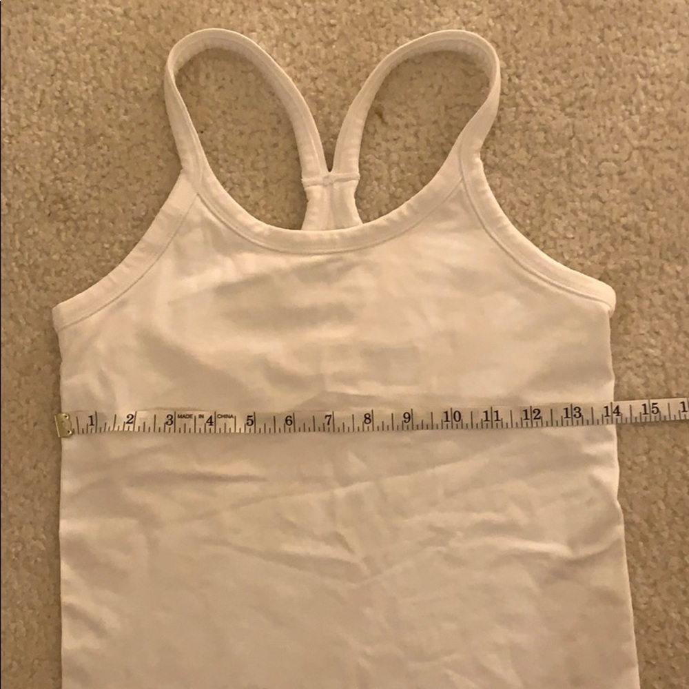 White Racerback Sport Exercise Work Out Tank - Picture 5 of 7